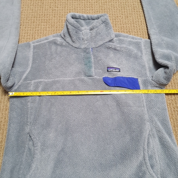 Patagonia Re-Tool Snap-T Fleece Pullover Jacket Grey/ Blue Women's L - Picture 12 of 16